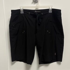 Free Country Black Women's Active Shorts with Logo